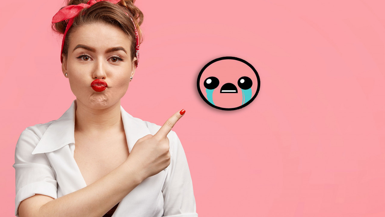 kobieta wskazująca BibleThump, ilustracja do artykułu o znaczeniu ikony Biblethump