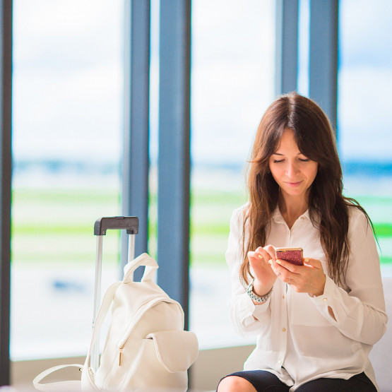 Kobieta na lotnisku